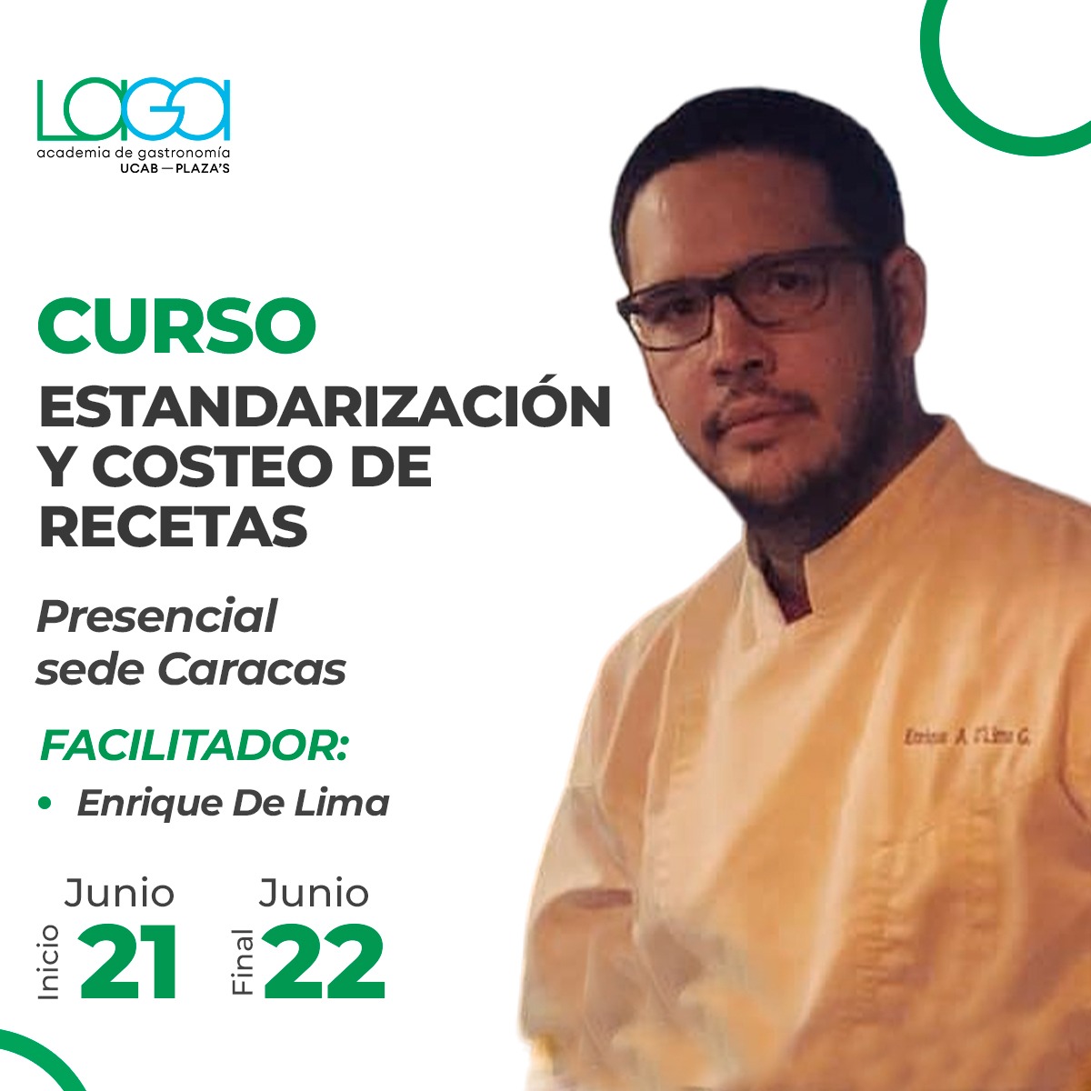 Curso. Estandarización y costeo de recetas. | CIAP | UCAB