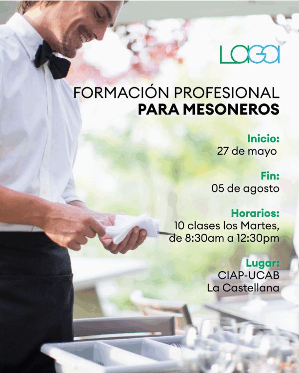 Programa de formación profesional para Mesoneros.